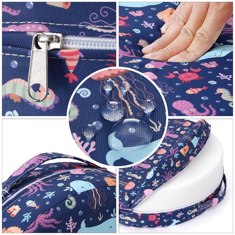 Zicac Portable Seat Cushion Washable with Non-Slip Bottom, Detachable Strong Support Cushion for Toddler Kids Baby Infant (Purple Octopus) - Image 3